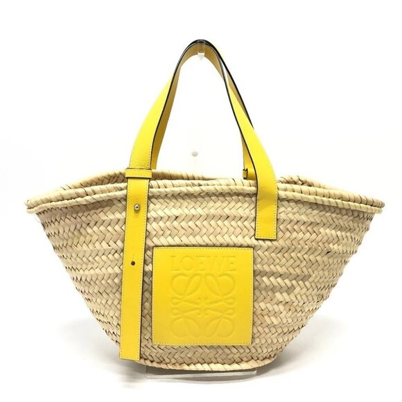 LOEWE A223S92X04 anagram Medium Basket Bag Tote Bag straw Beige/yellow - Picture 1 of 14